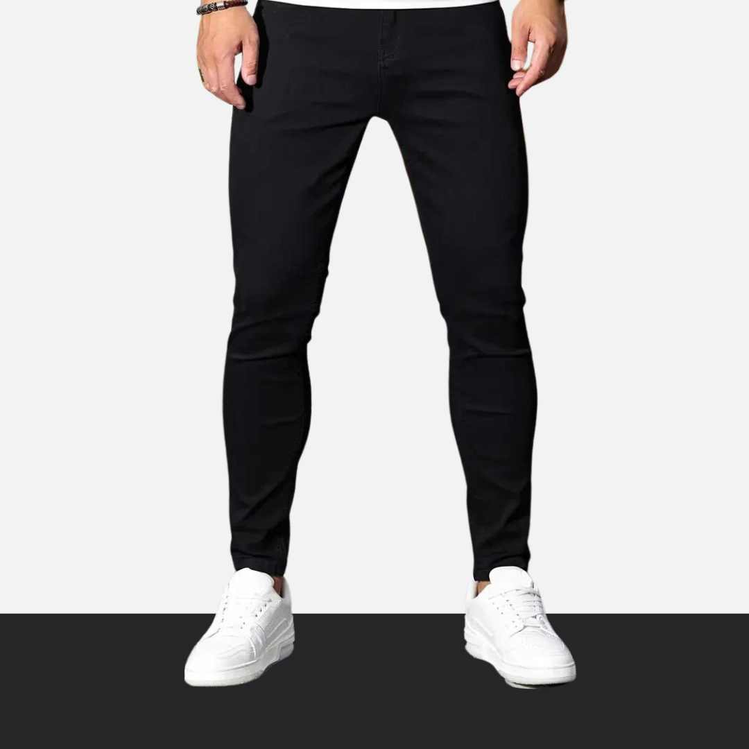 Schwarze, leichte Stretch-Jeans