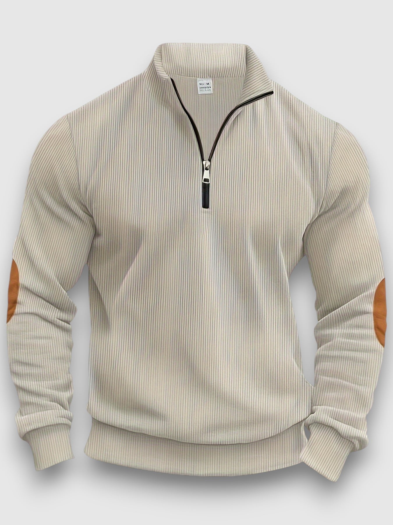 Eleganter Pullover mit halbem Reißverschluss