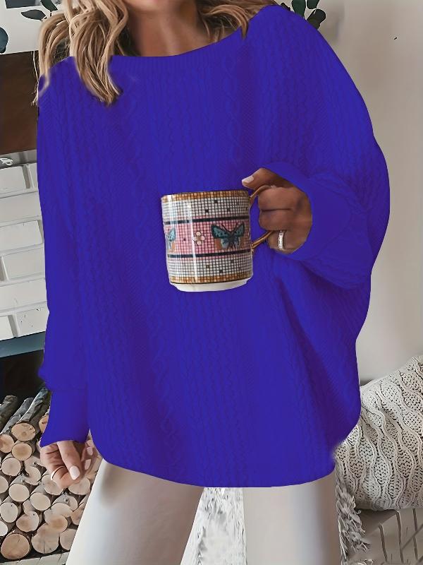 Grober Strickpullover mit Rundhalsausschnitt für Katzen
