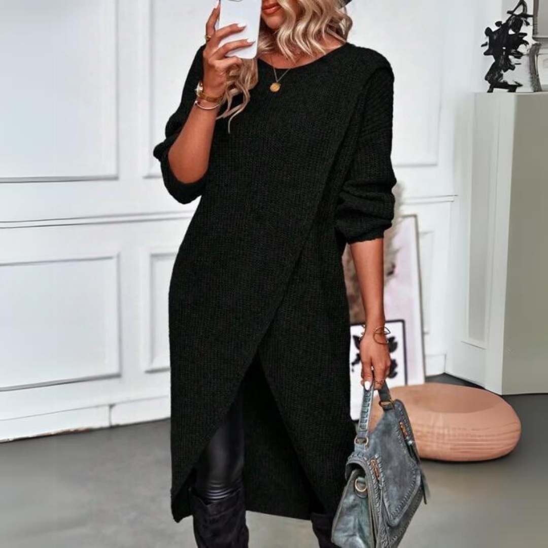 Eleganter langer Pullover