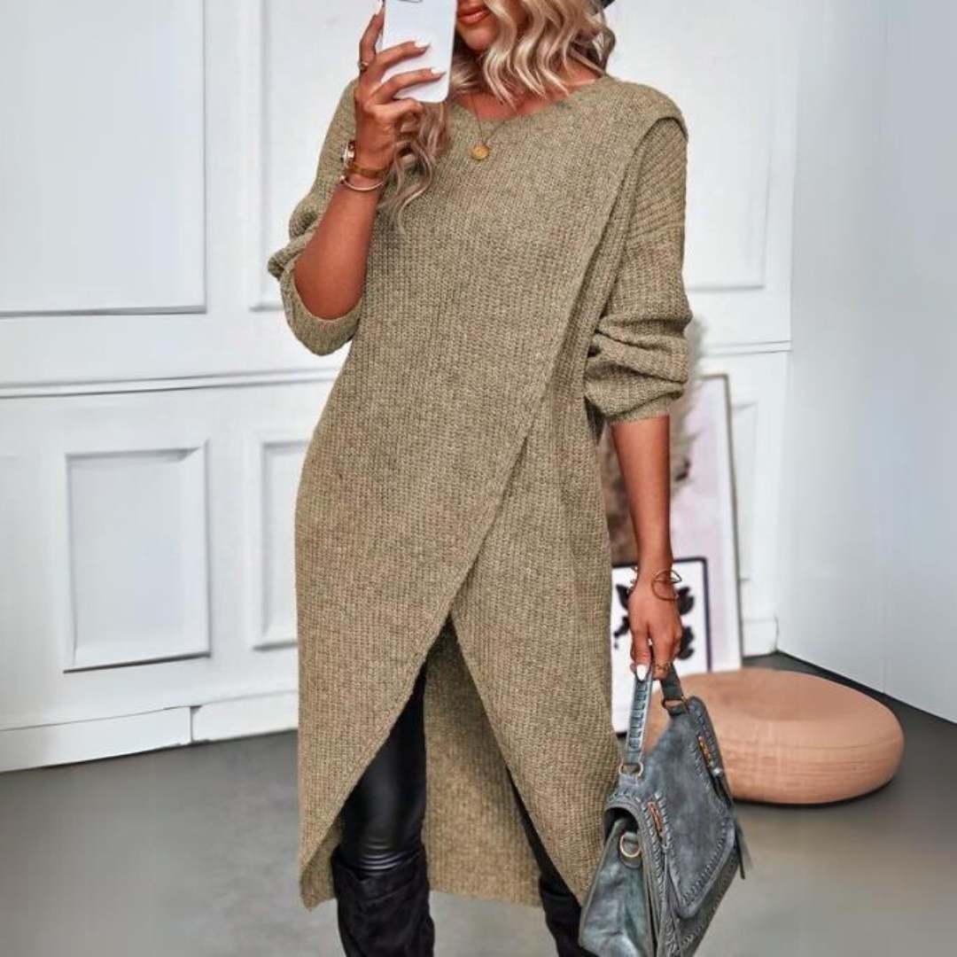 Eleganter langer Pullover