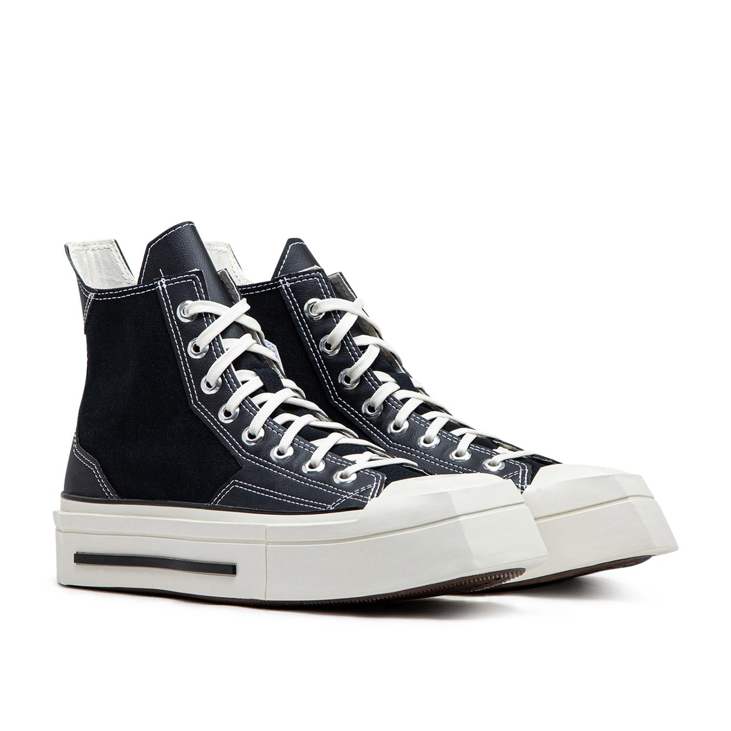 De Luxe High-Top Sneakers mit Karomuster (Schwarz / Weiß)
