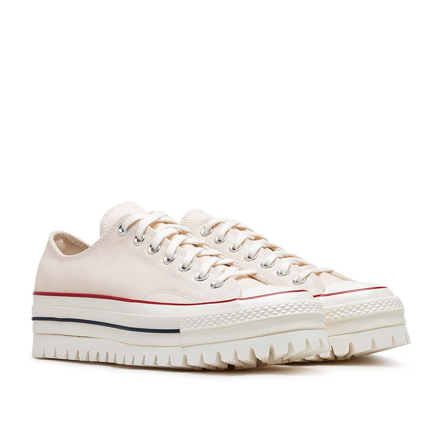 Klassische Schnür-High-Top-Sneaker (Beige)