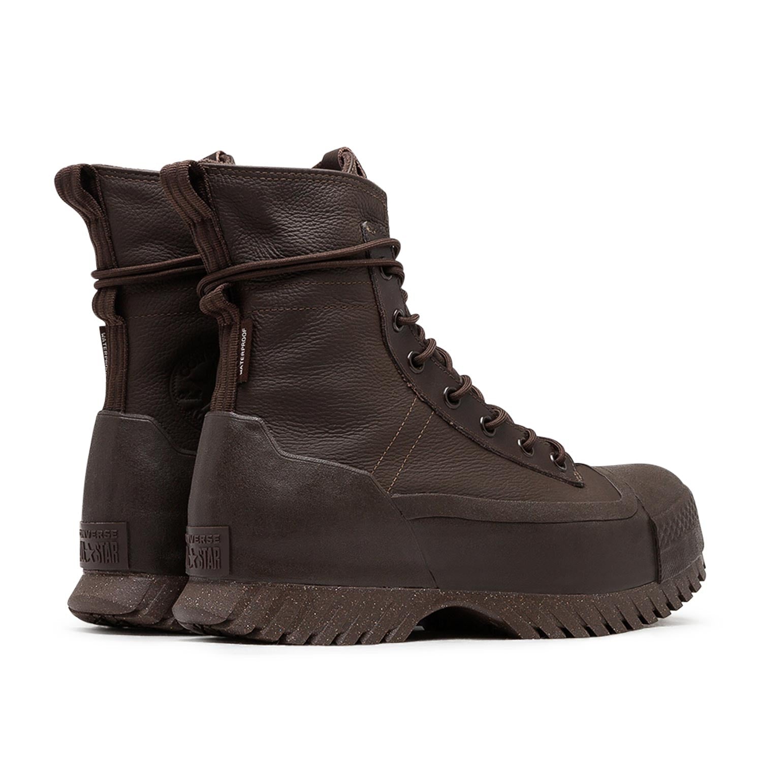 Wasserdichte Plateau-Sneaker aus Leder 2.0 (Braun)