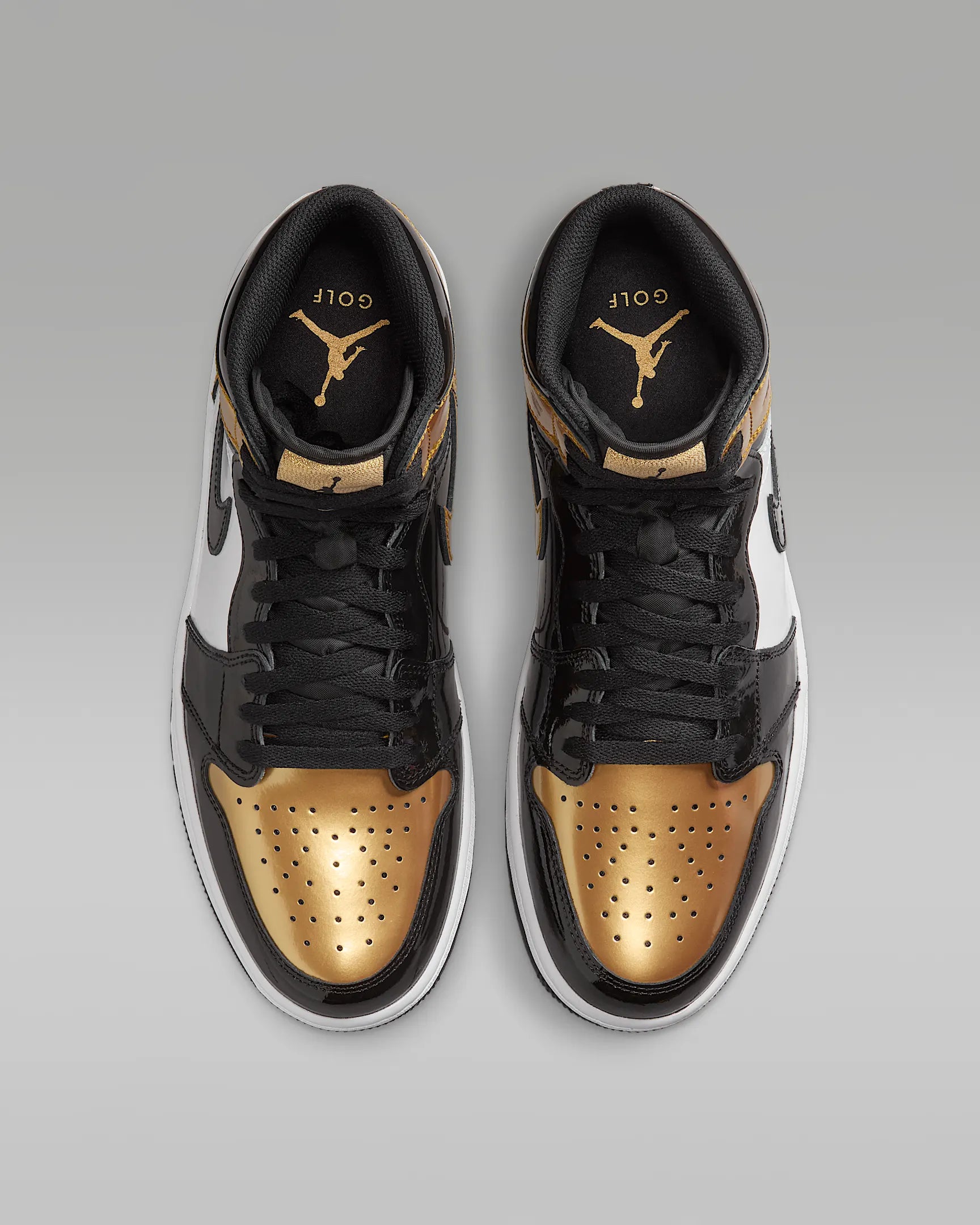 AJ1 I High G (Schwarz/Weiß/Metallic Gold)