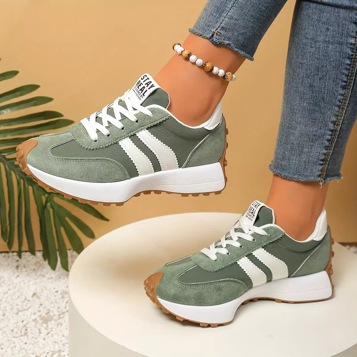 CloudLane Stripe Casual | Grün