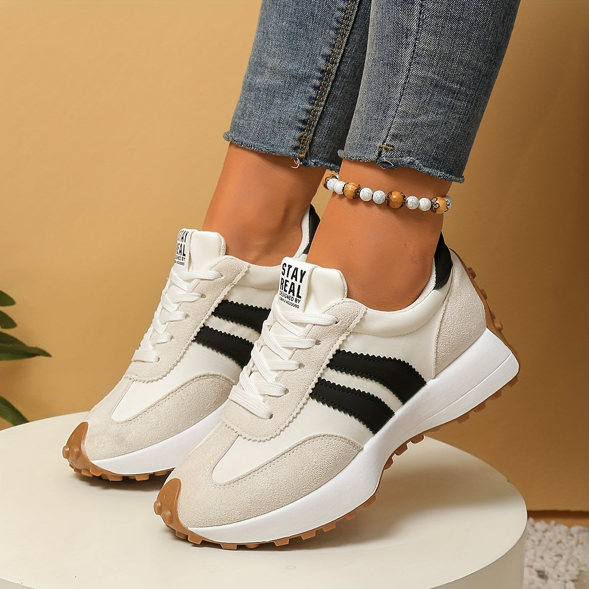 CloudLane Stripe Casual | Weiß