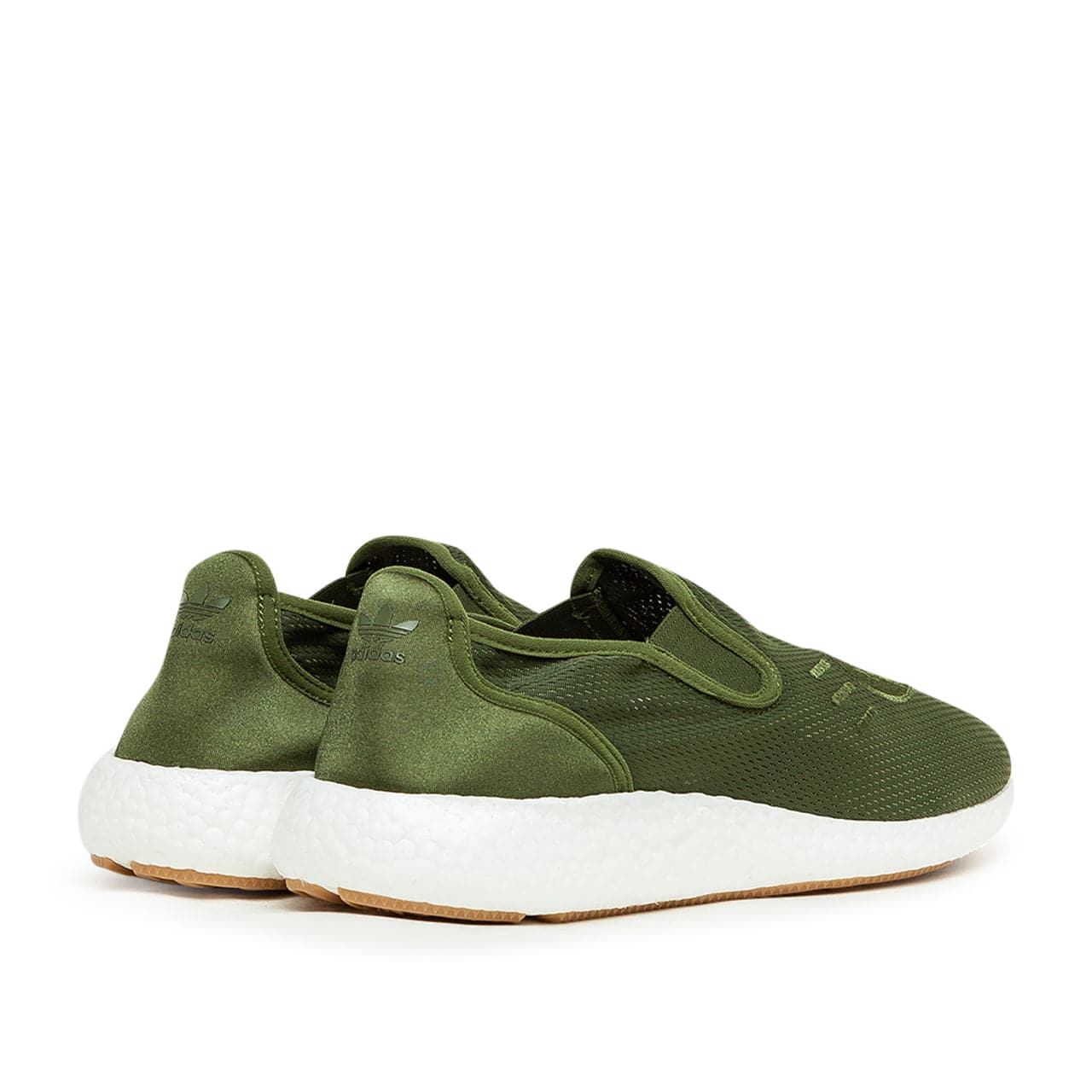 Kollaborative Pure Slip-On Sneakers (Olive / Weiß)