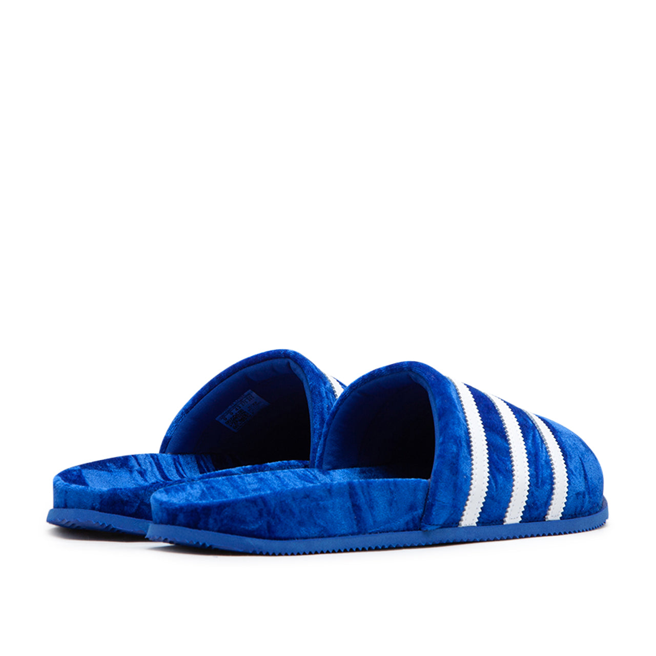 Samt Slip-On Schuhe (Blau / Weiß)