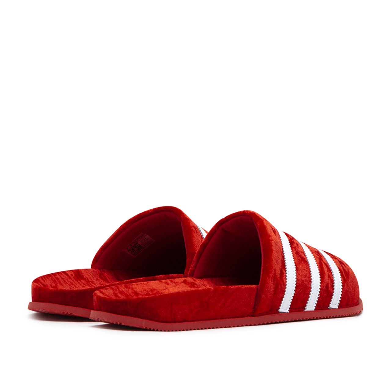 Samt-Slip-On-Sneakers (Burgund / Weiß)