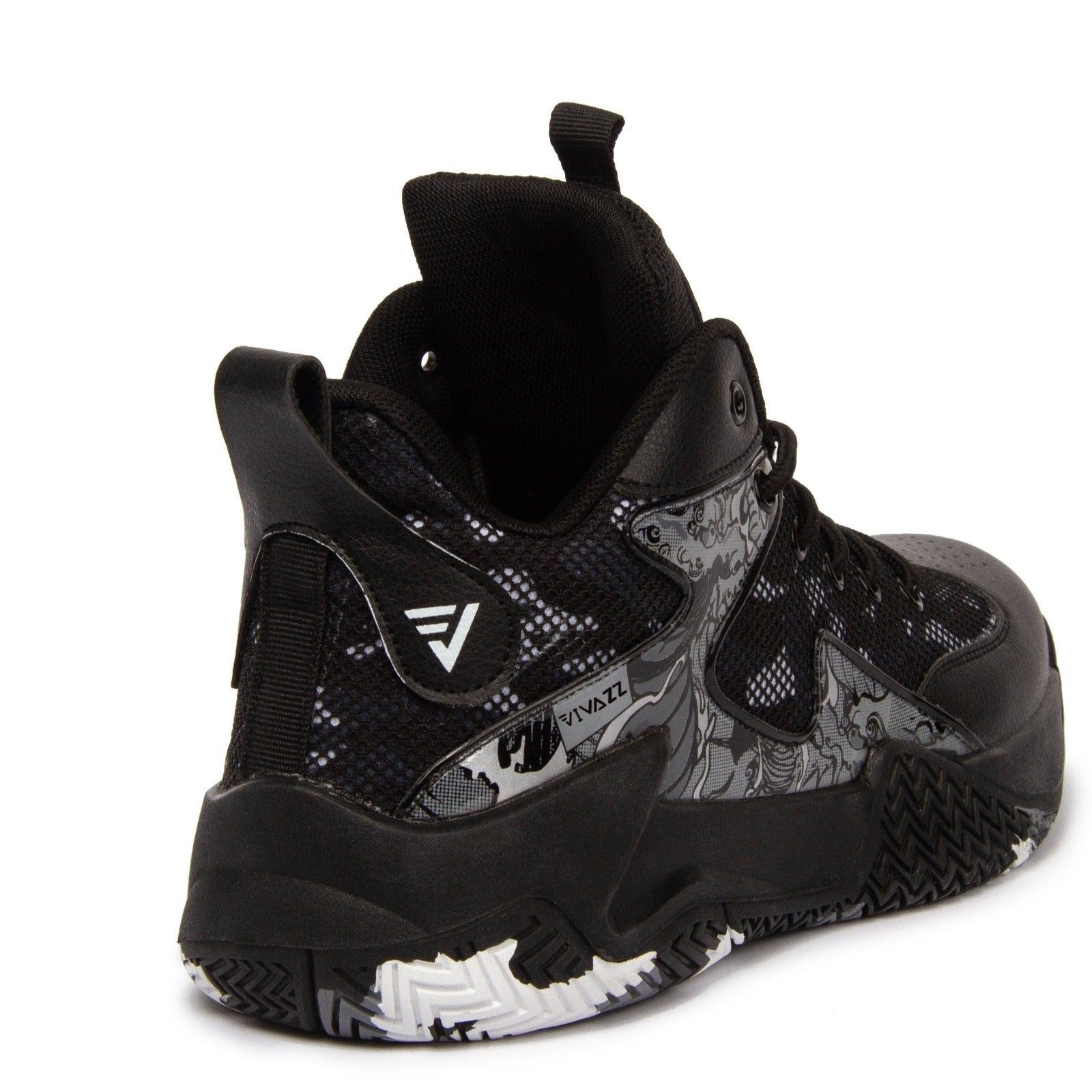Komplett schwarze Basketball- und Volleyballschuhe - Unisex