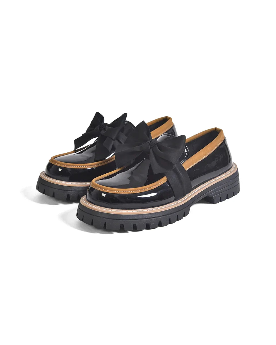 Valerie Bow Plateau-Loafer