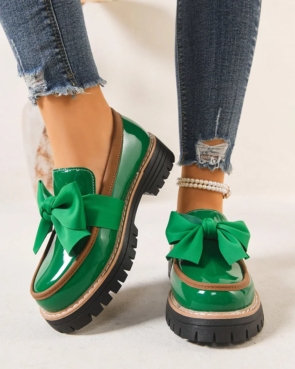 Valerie Bow Plateau-Loafer