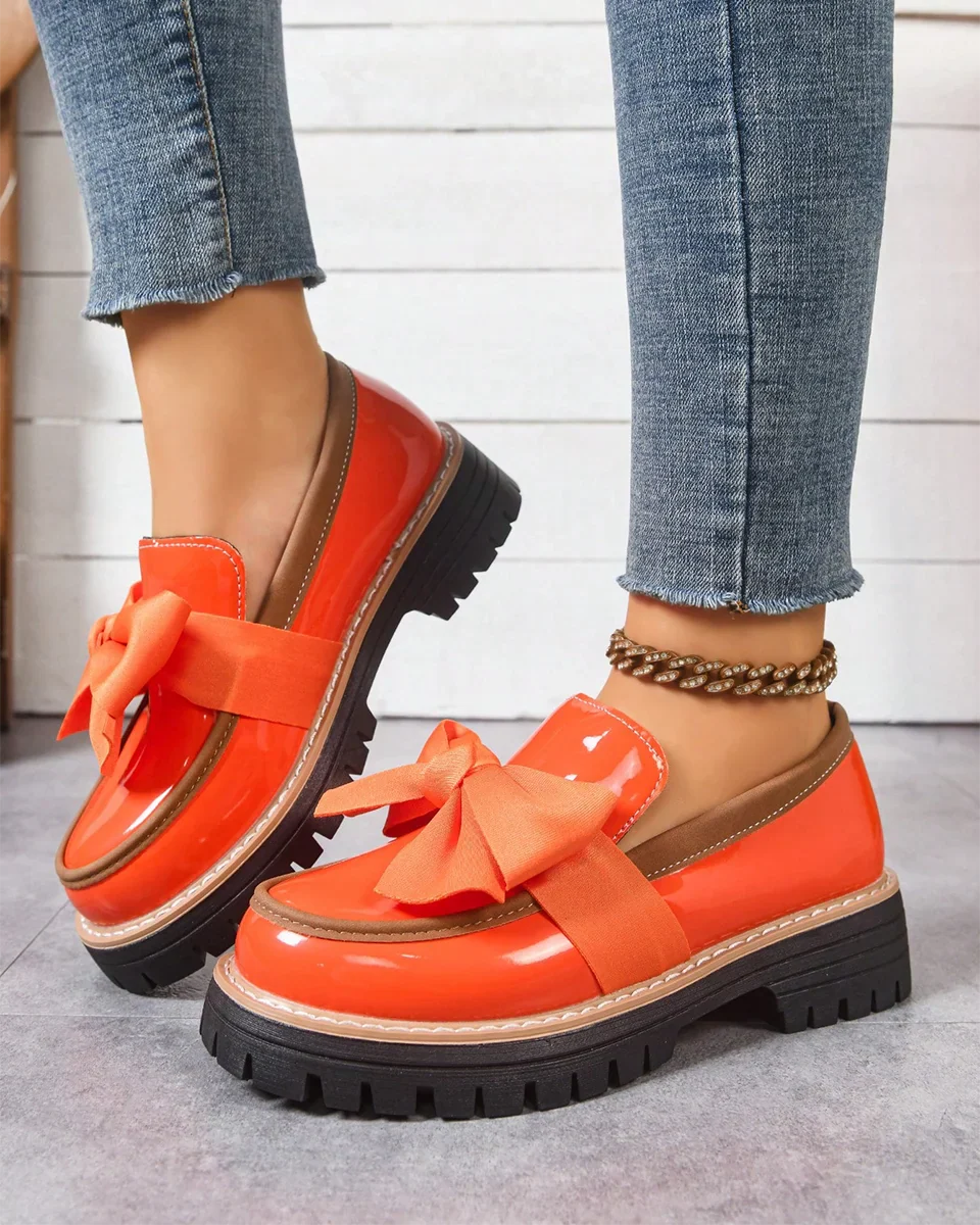 Valerie Bow Plateau-Loafer