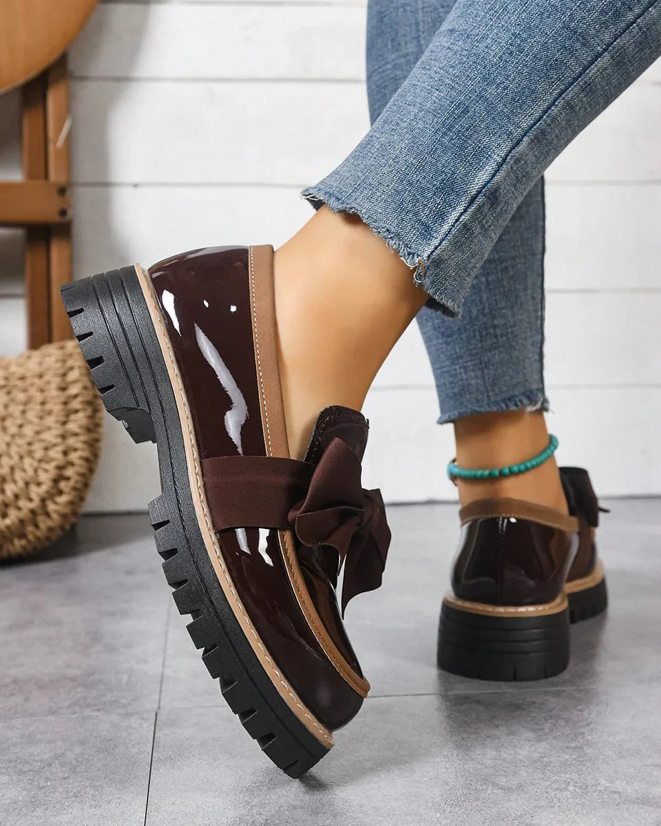 Valerie Bow Plateau-Loafer