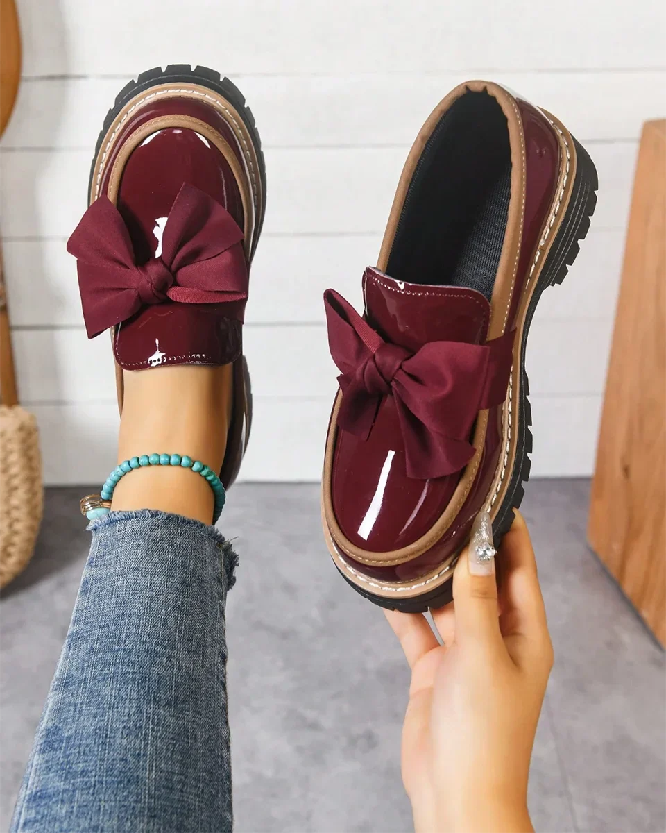 Valerie Bow Plateau-Loafer