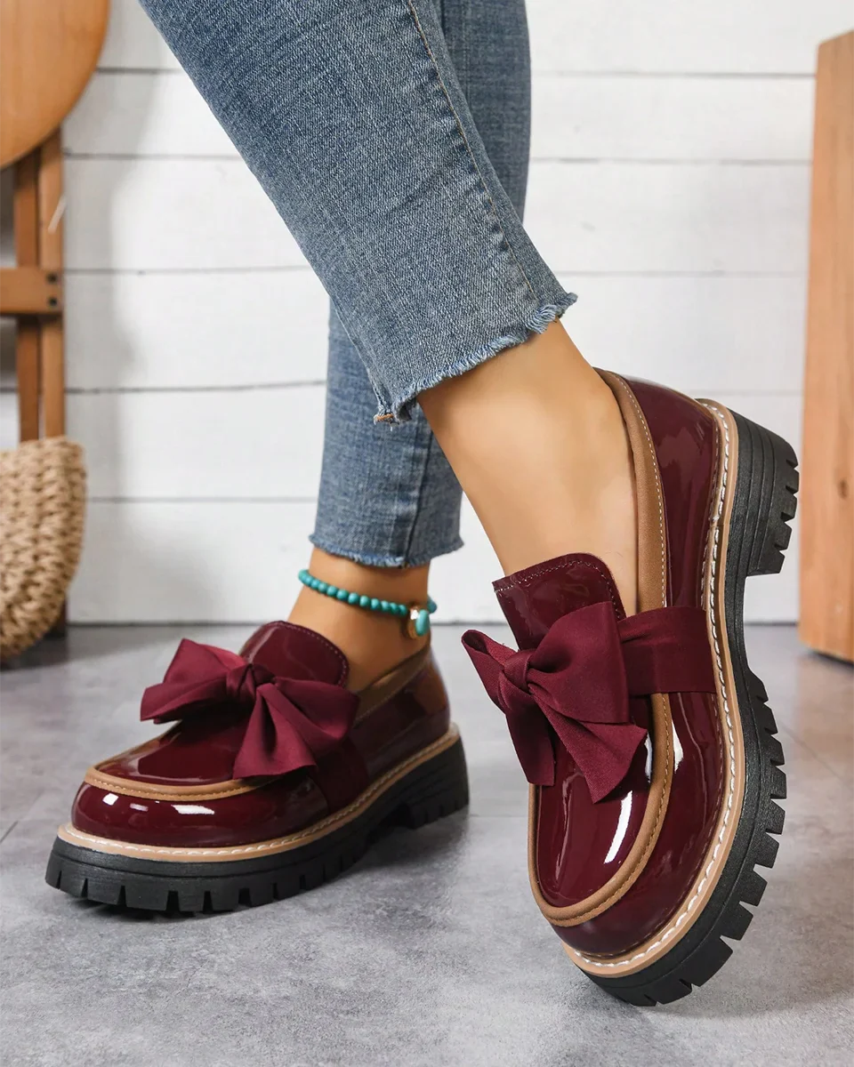 Valerie Bow Plateau-Loafer
