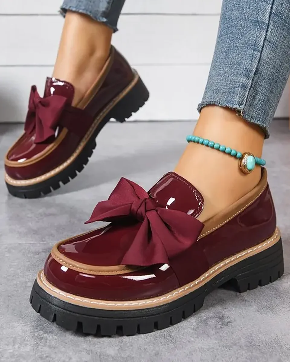 Valerie Bow Plateau-Loafer
