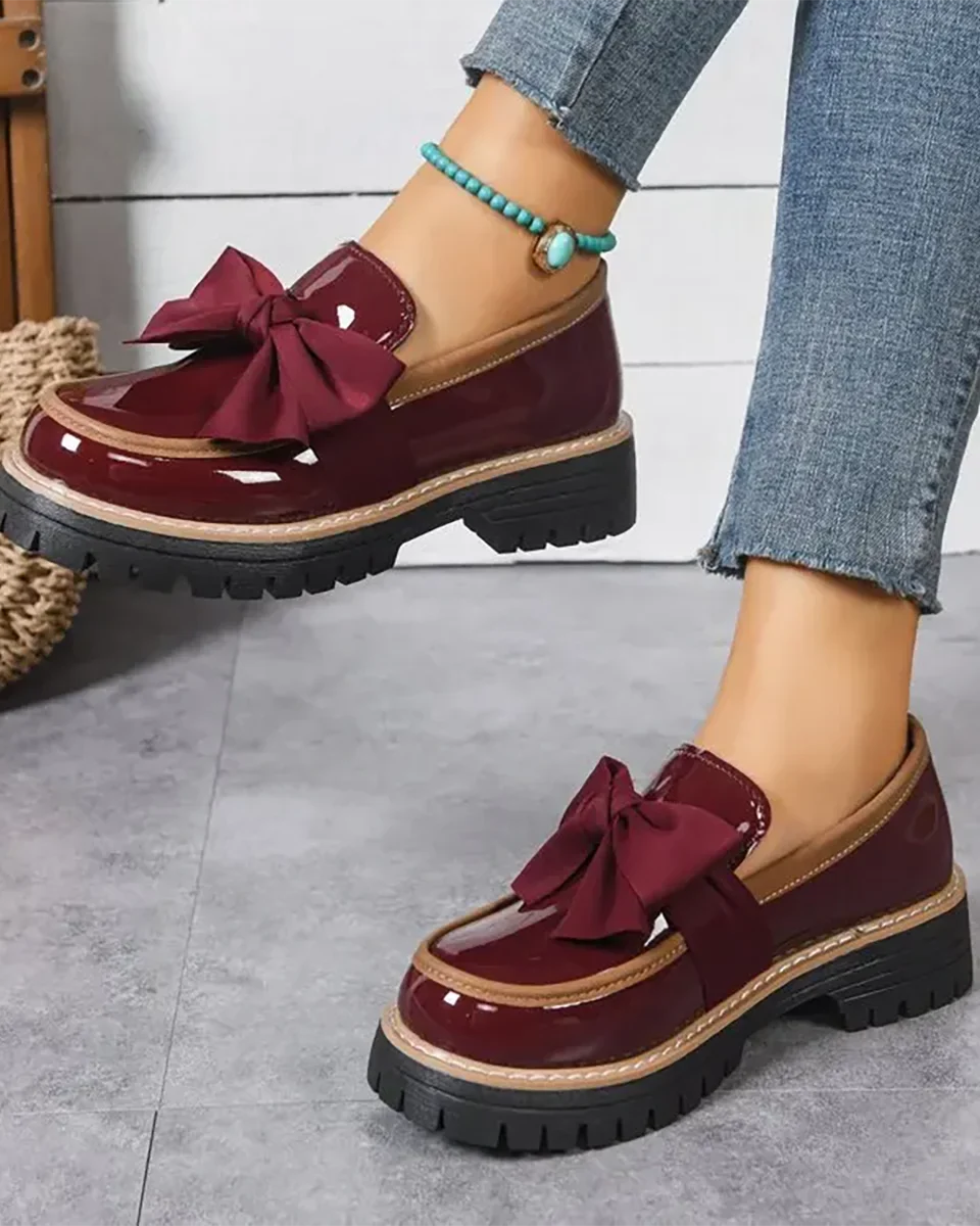 Valerie Bow Plateau-Loafer