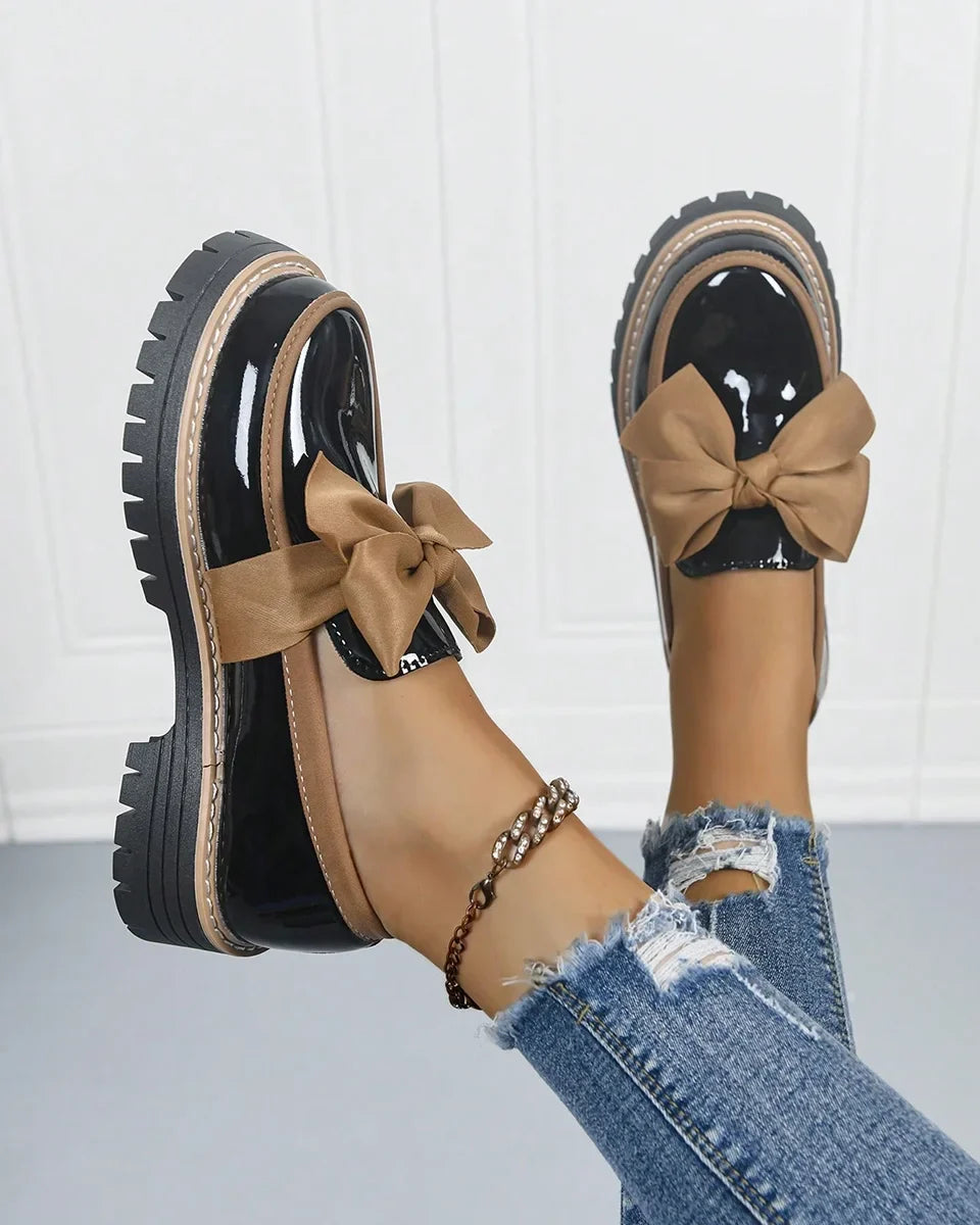 Valerie Bow Plateau-Loafer
