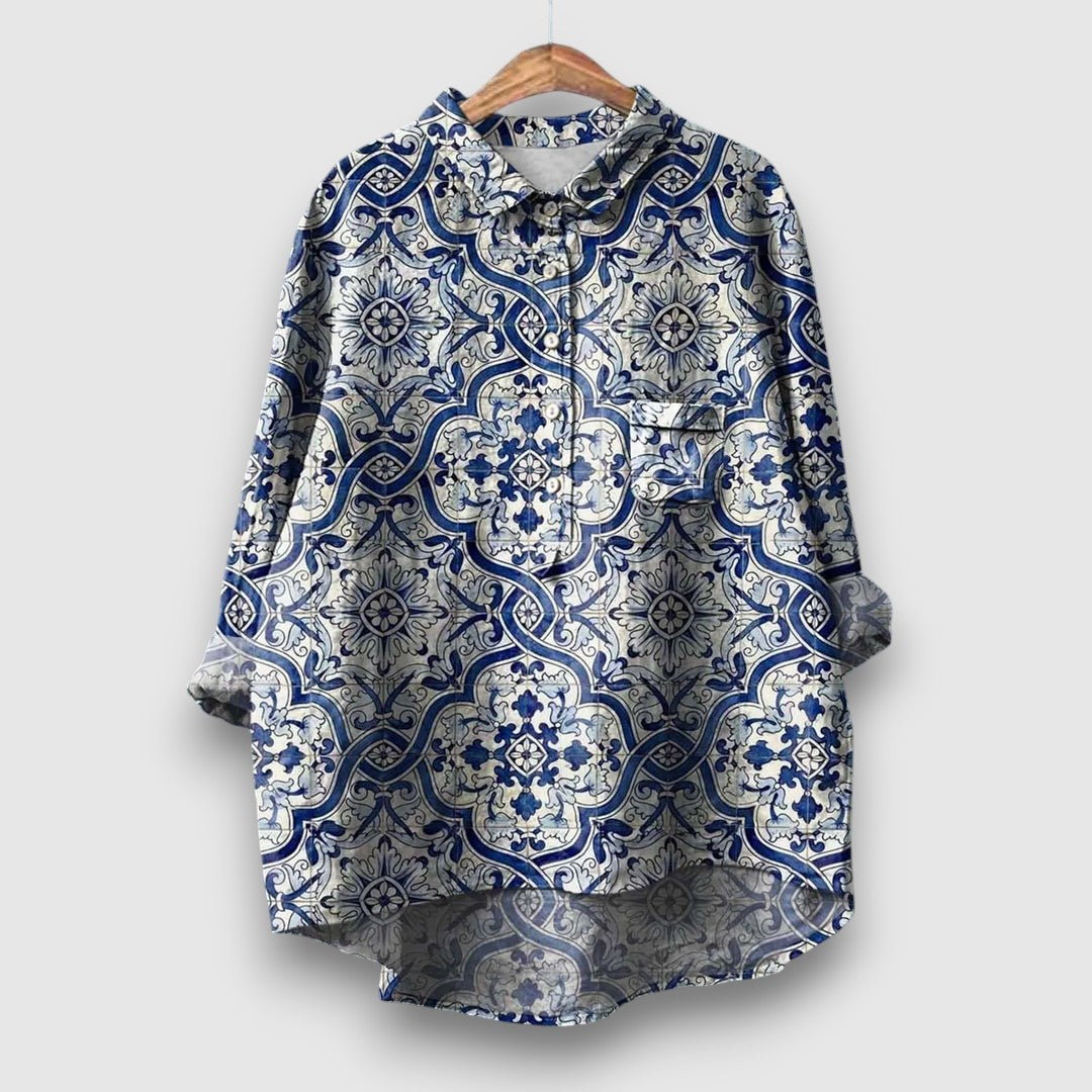 Elegante Bluse mit Blumenmuster