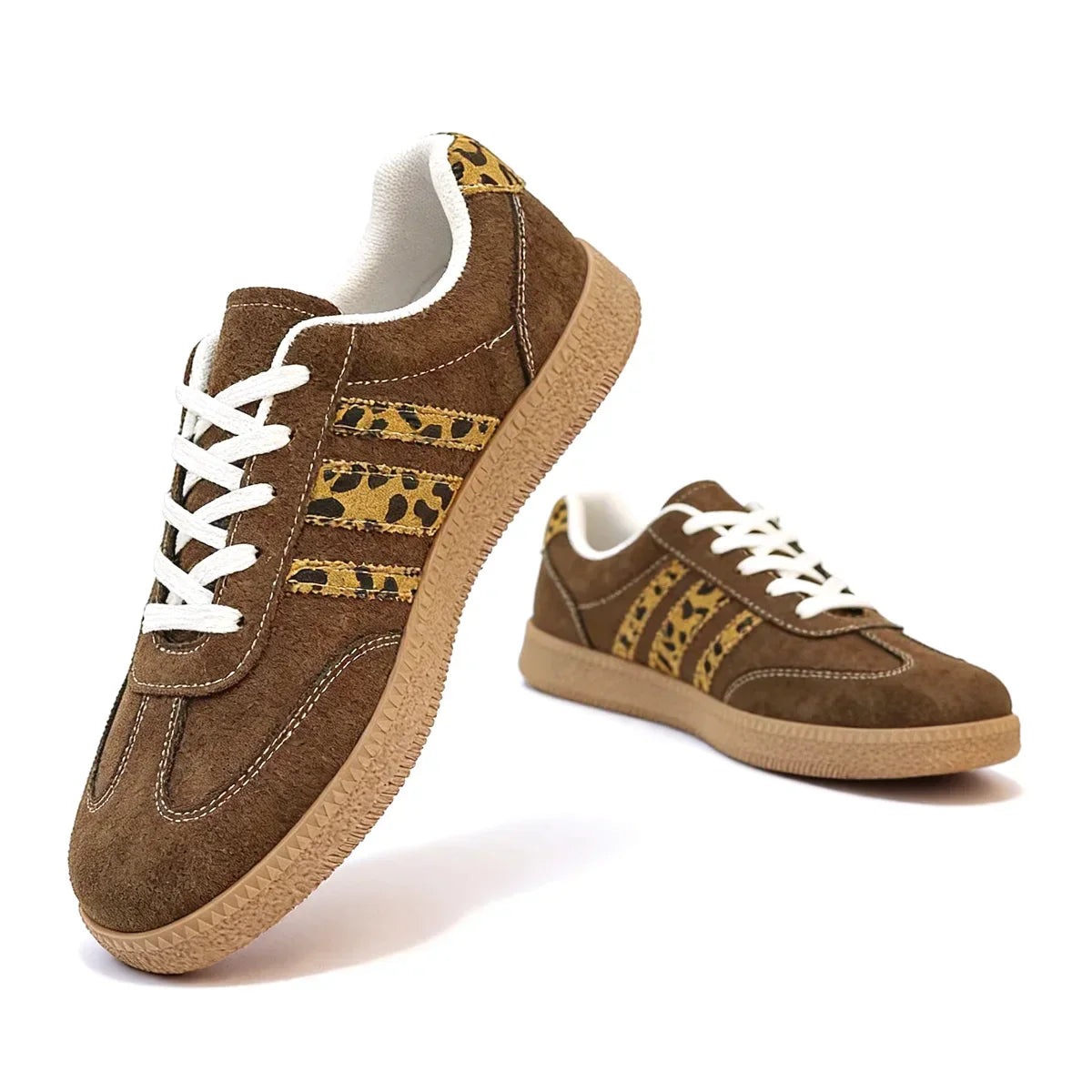 Samba Retro Braune Leoparden-Sneaker