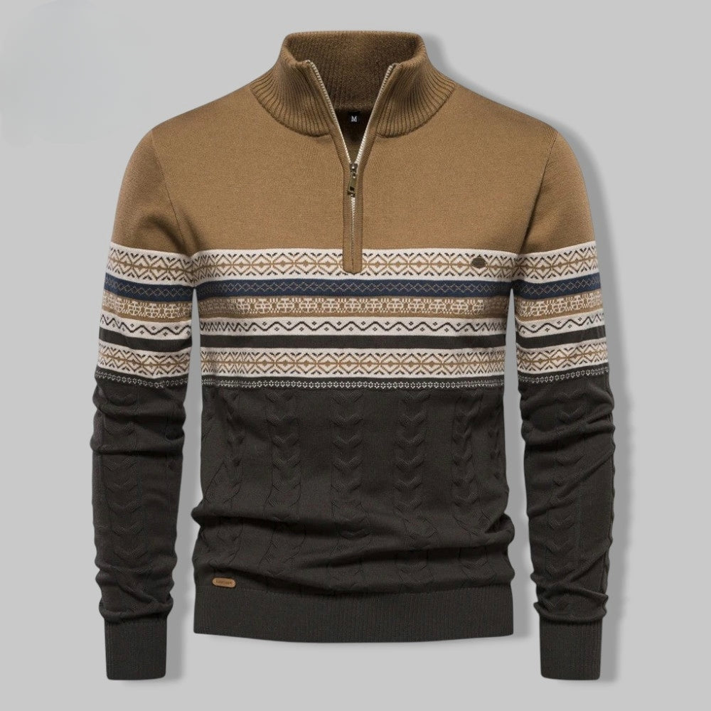 Pullover mit Reißverschlusskragen