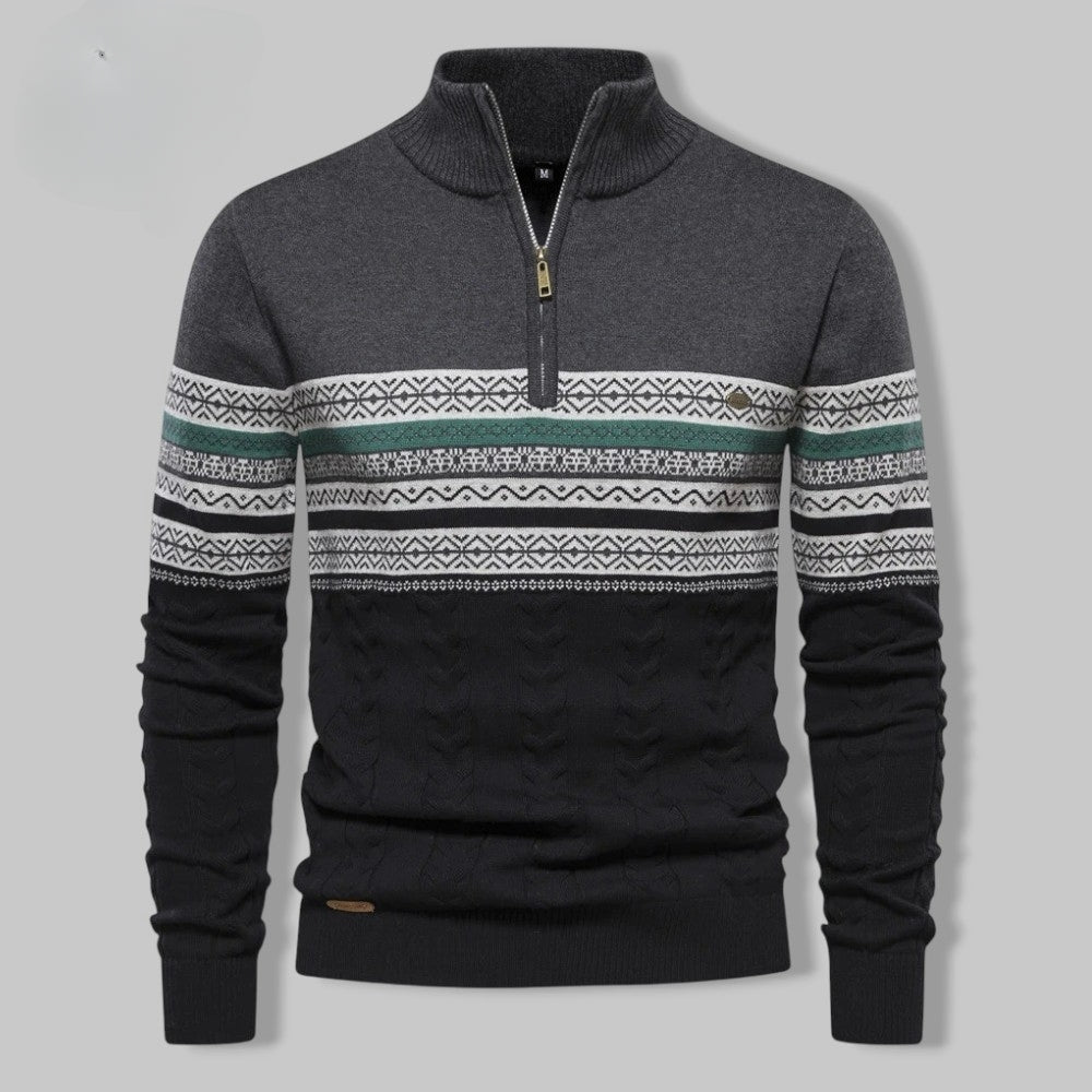 Pullover mit Reißverschlusskragen