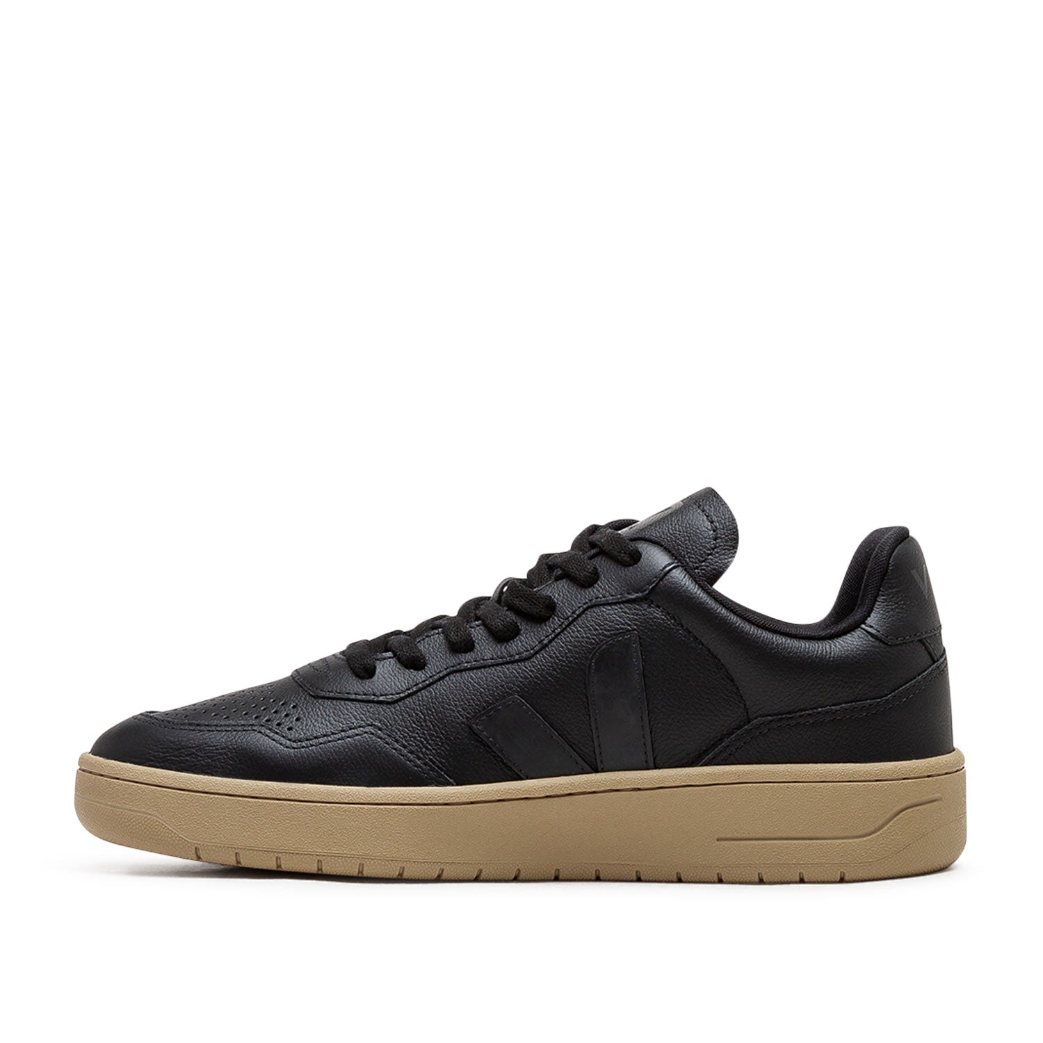V-90 O.T. Leder-Sneakers (Schwarz)