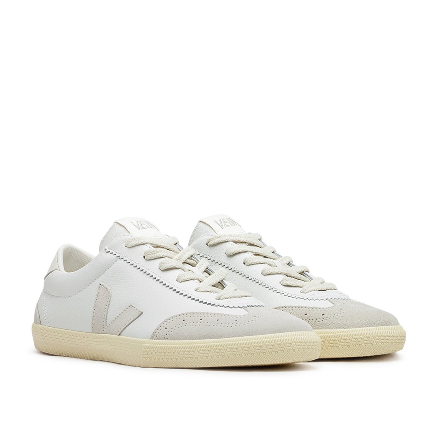 Volley O.T. Leder-Sneakers (Weiß / Beige)