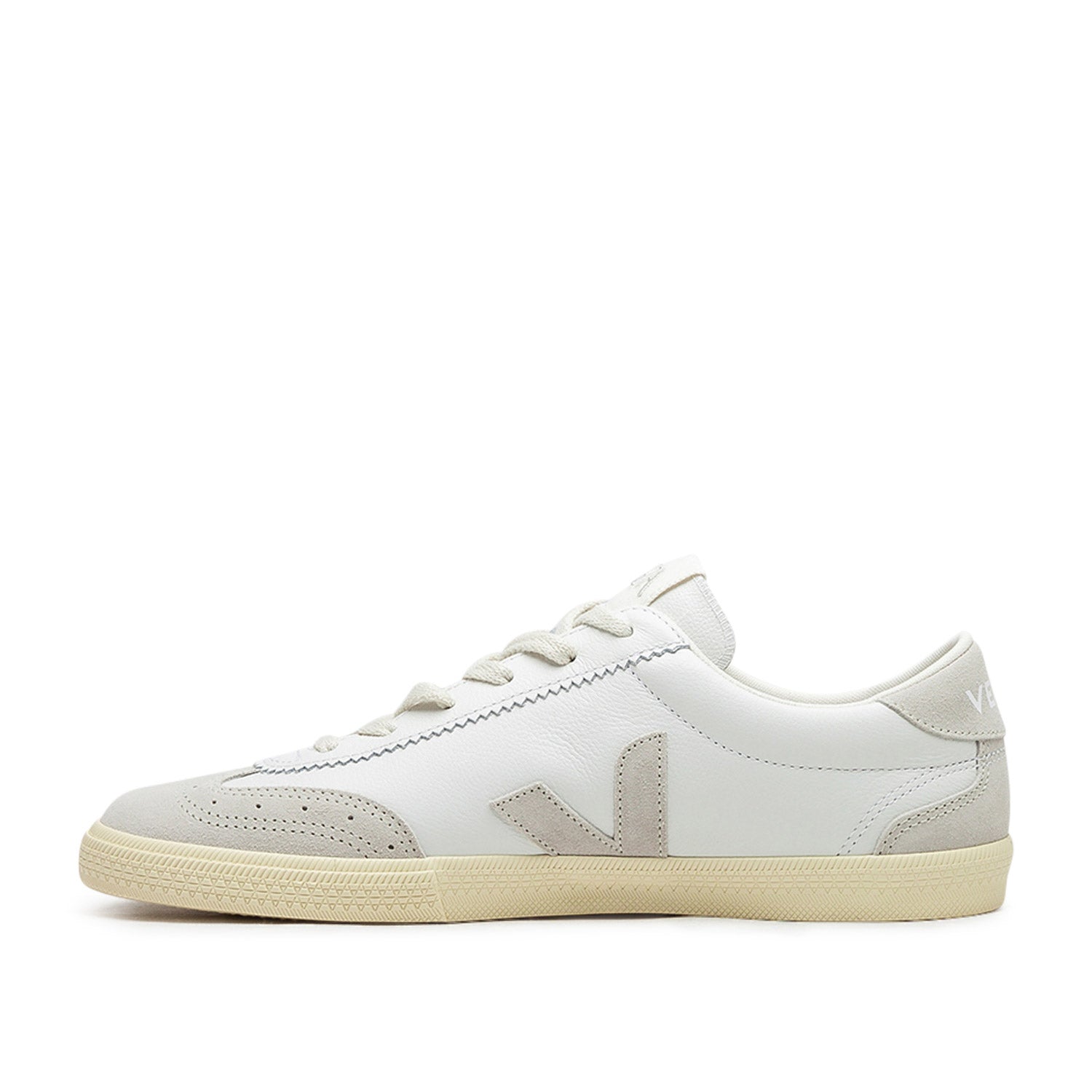Volley O.T. Leder-Sneakers (Weiß / Beige)