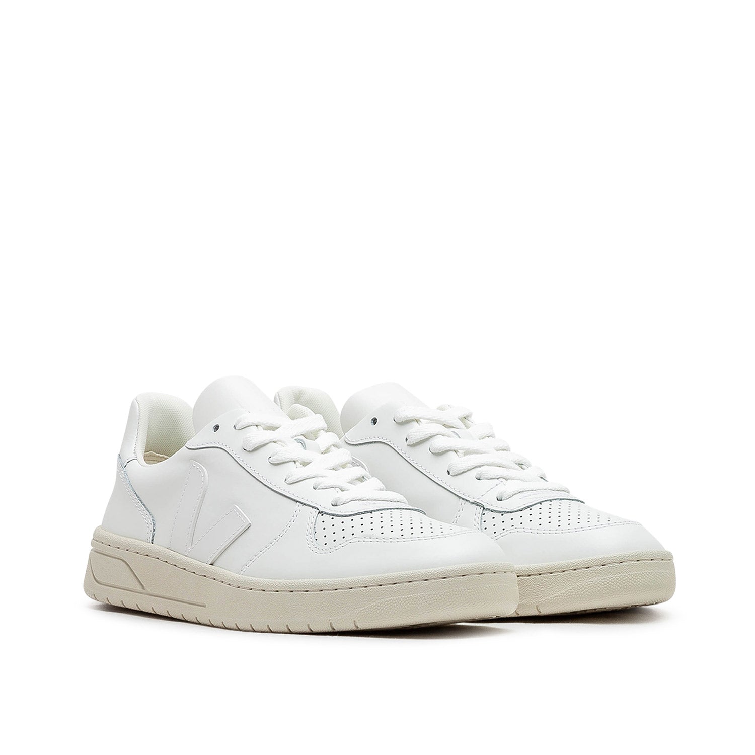 V-10 Sneakers aus Leder für Damen (Weiß)