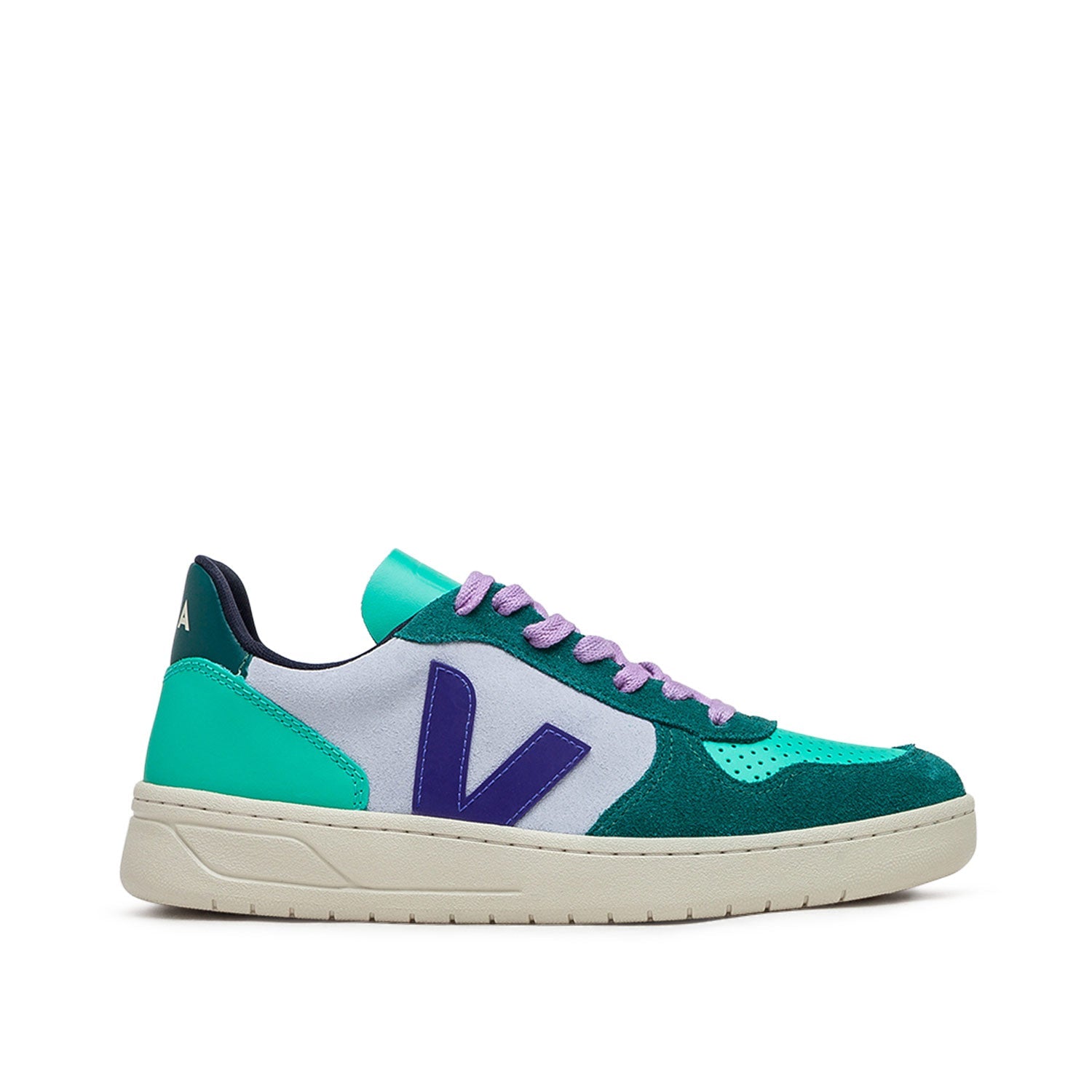 V-10 Leder-Sneaker für Damen (Blau / Weiß)