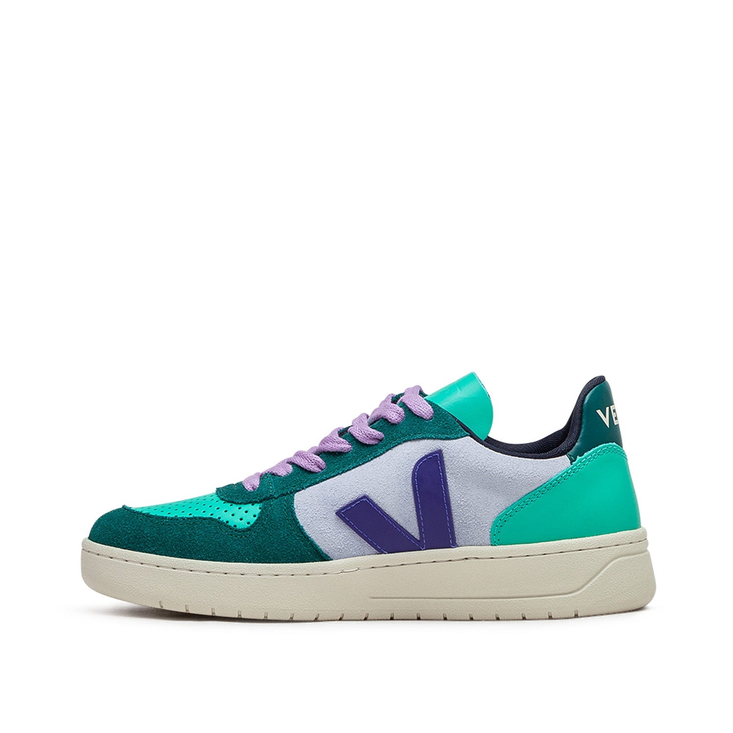 V-10 Leder-Sneaker für Damen (Blau / Weiß)
