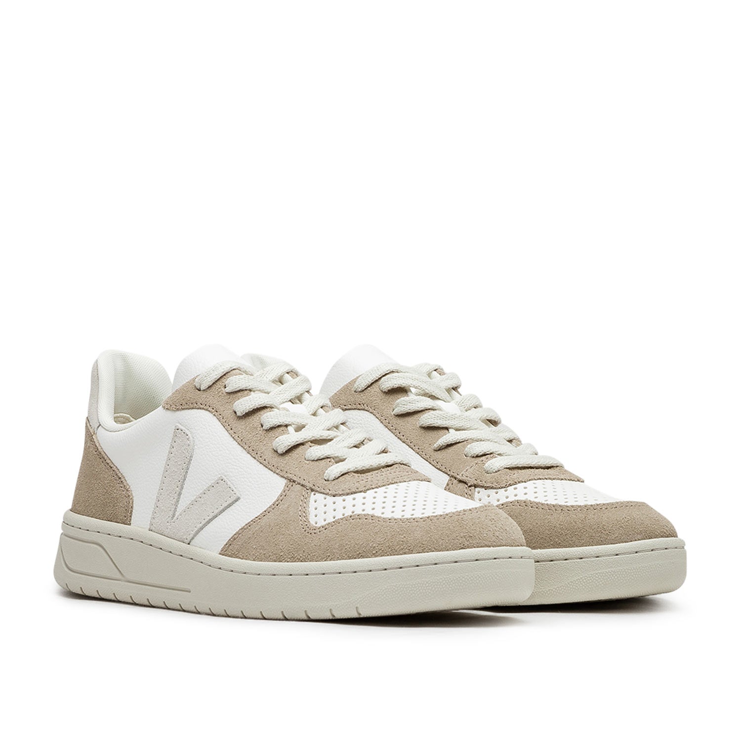 V-10 Leather Sneakers für Damen (Beige / Braun)