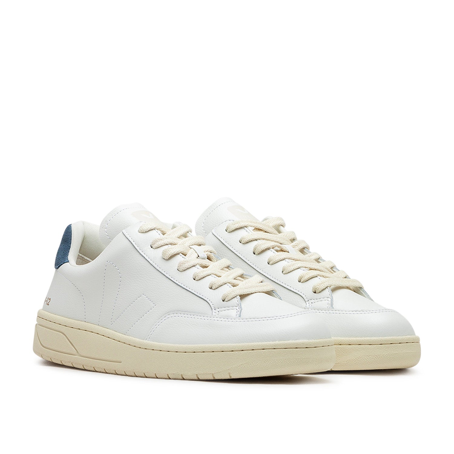 V-12 Stitch O.T. Leder-Sneaker (Weiß / Blau)