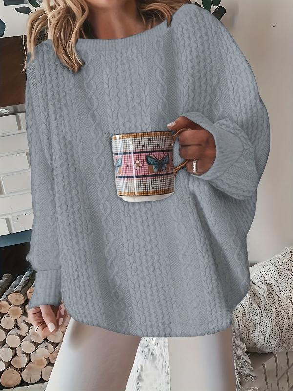 Grober Strickpullover mit Rundhalsausschnitt für Katzen