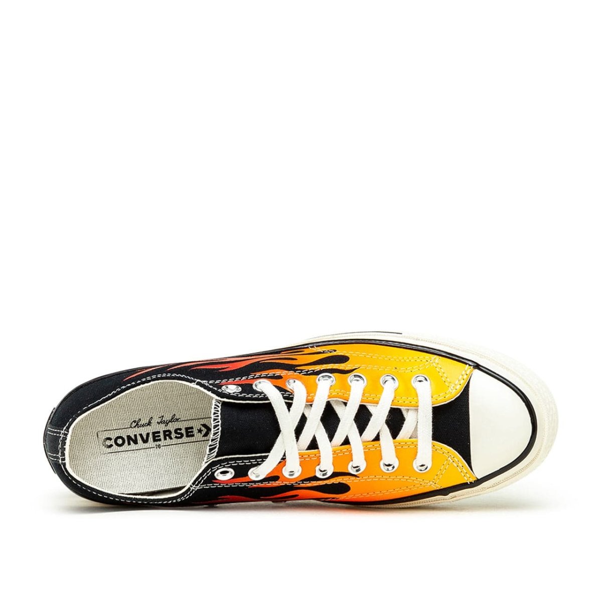 Sneaker Low-Top „Retro Print“ (Schwarz/Rot/Orange)