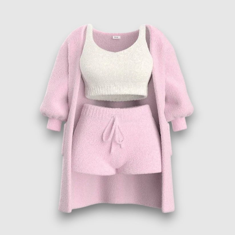 3-teiliges Luxus-Pyjama-Set