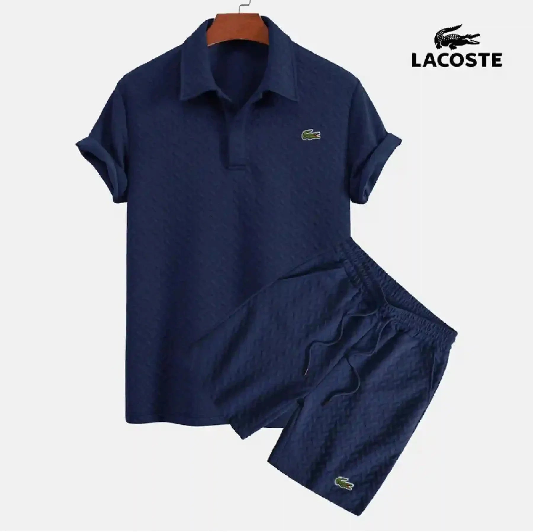 LC™ | Lattice Poloshirt- und Shorts-Ensemble