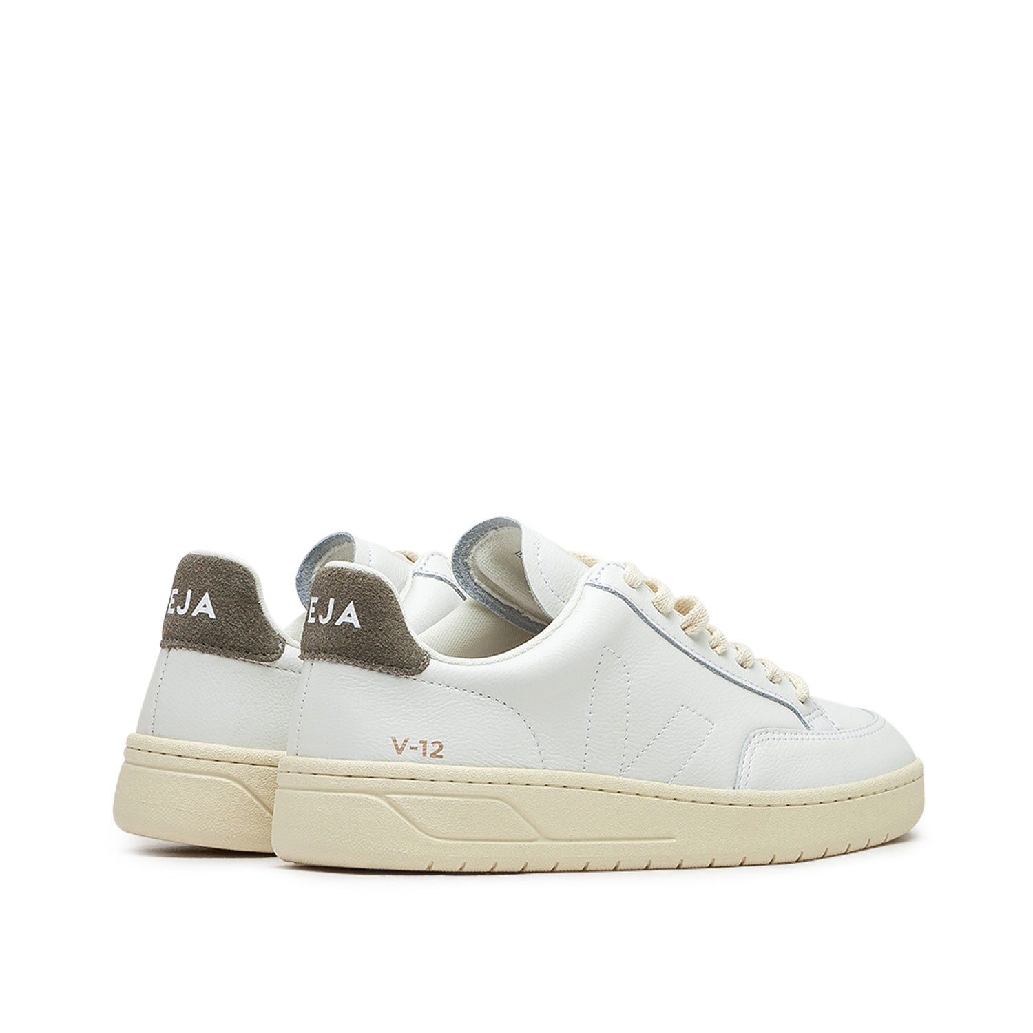 V-12 Stitch O.T. Ledersneaker für Damen (Weiß / Oliv)