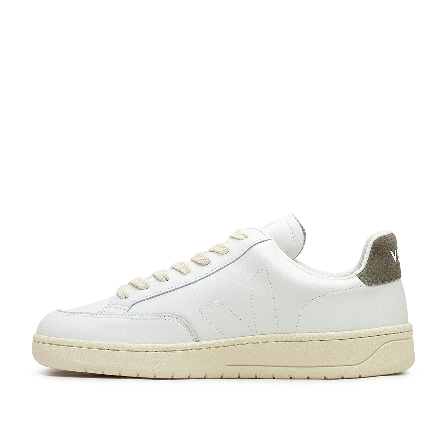 V-12 Stitch O.T. Leder-Sneakers (Weiß / Oliv)