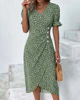 Elegantes Midikleid mit Blumenmuster