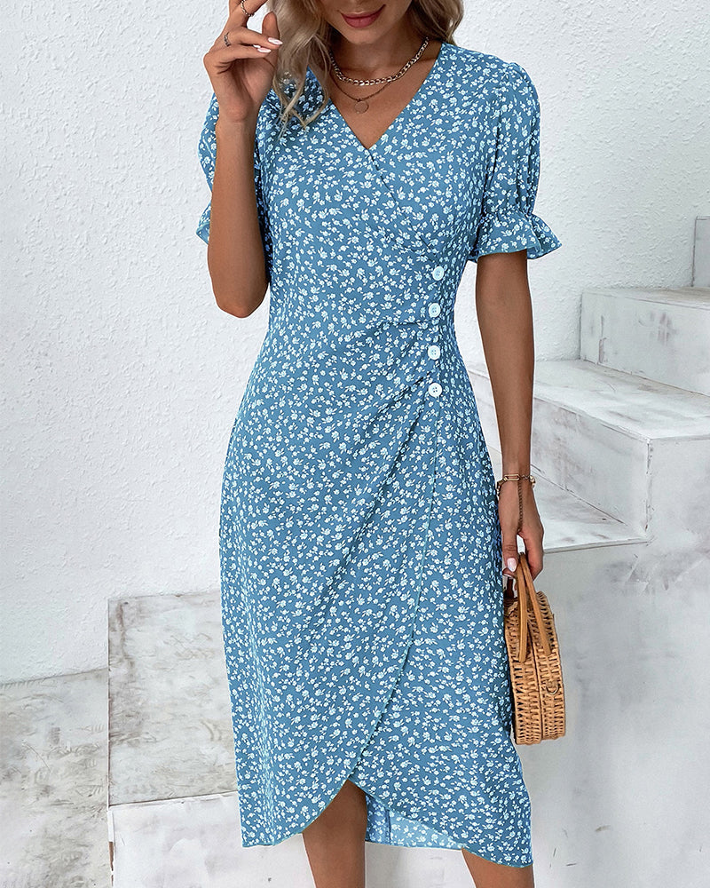 Elegantes Midikleid mit Blumenmuster