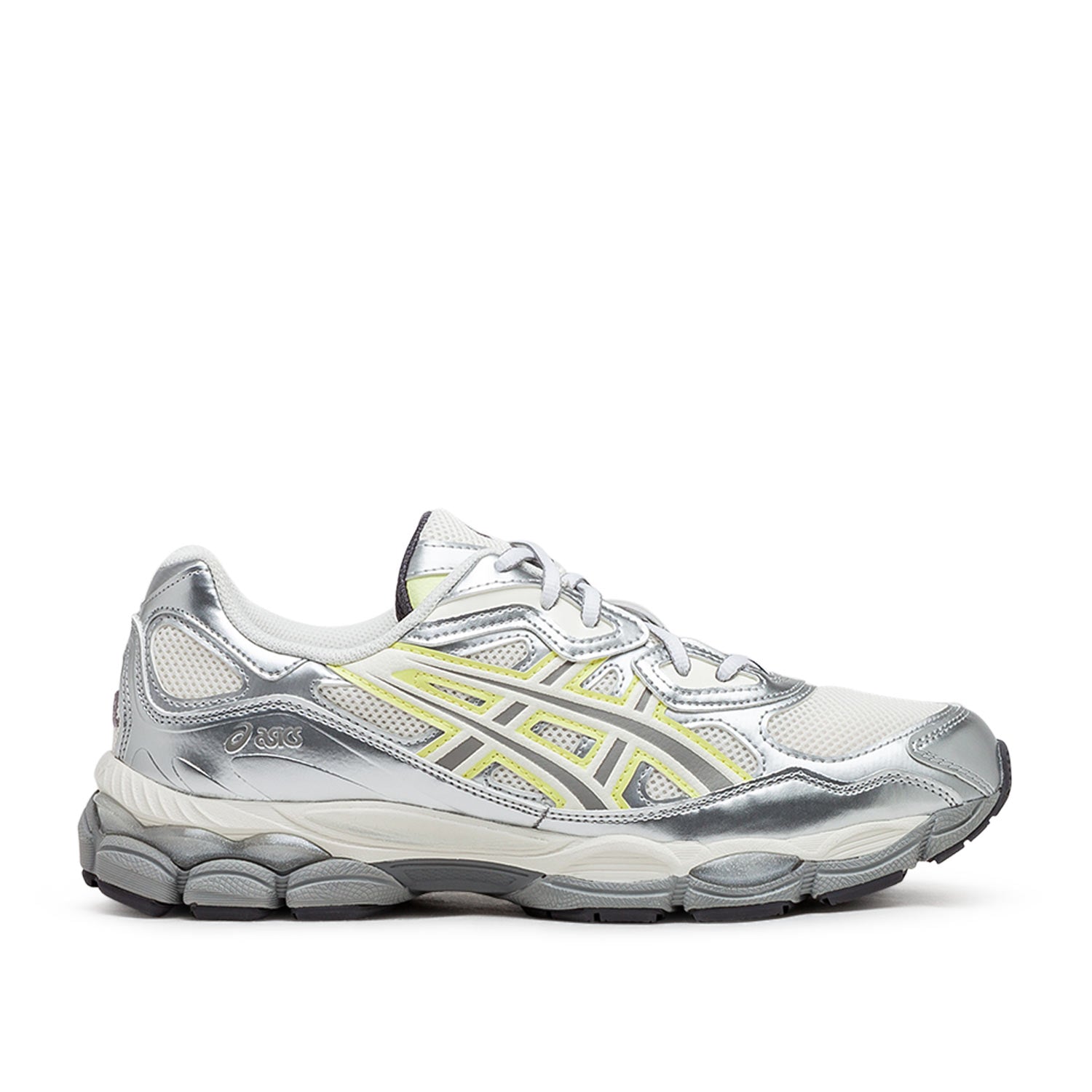 Damen Gel-NYC Sneakers (Silber / Neongrün)