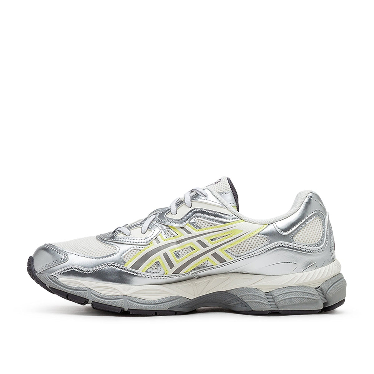 Damen Gel-NYC Sneakers (Silber / Neongrün)