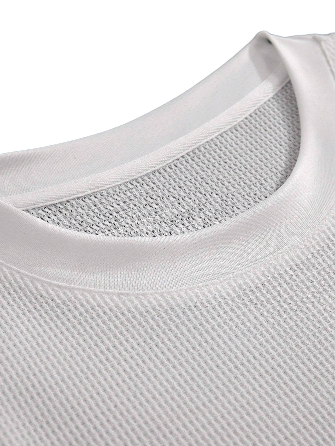 Weißes Oversized T-Shirt mit Rippenstruktur