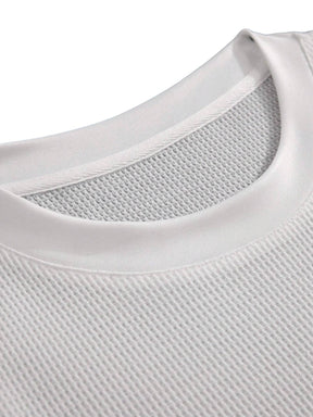 Weißes Oversized T-Shirt mit Rippenstruktur