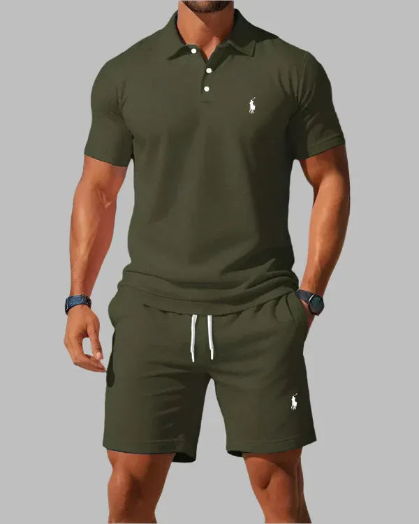 RL™ Herren-Poloshirt und Shorts Trainingsanzug