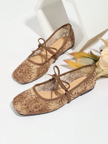 Elowen Lace Mary Jane Ballerinas